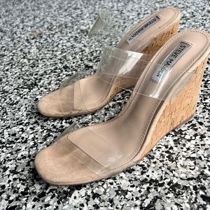 Steve Madden Lucite Cork Wedge